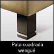 Canapé rígido con pata wengue